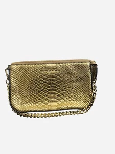 Michael Kors Small Golden Snakeskin Chain Handbag - Picture 1 of 9