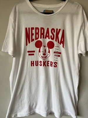 Nebraska Cornhuskers Huskers Walt Disney Mickey Womens XL Short Sleeve Shirt NWT - Image 1 of 4