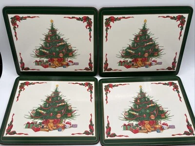 Set Of 8 Princess House Cork & Acrylic Christmas Placemats 7.5” X 8.75” New - Image 1 of 4