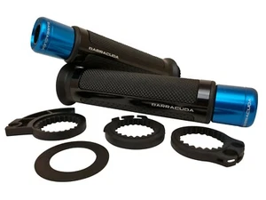 Suzuki GSXR600 Barracuda Lenker Racing Griffe schwarz + blaue Bar Ends - Bild 1 von 3