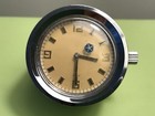 VINTAGE CRYSLER CAR LOGO HEAVY METAL SALESMAN DESK ADVERTISING CLOCK PAPERWEIGHT