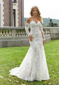 Mori Lee Wedding dress Style DIONE Size 14 Ivory NEW!! - Picture 1 of 24