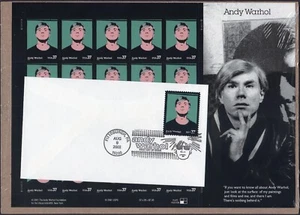 Scott #3652 Andy Warhol Full Sheet of 20 Stamps w/FDC - Sealed - Picture 1 of 3