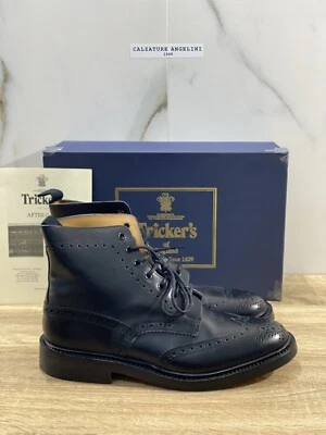 Tricker’s Stow Country boot fondo cuoio  pelle nero luxury boot 7 - Imagen 1 de 4