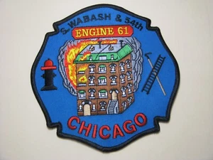 Chicago Engine - 61 "S. Wabash & 54th", Illinois (5" x 5" size) fire patch - Picture 1 of 2