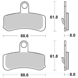 HARLEY DAVIDSON FLSTF Fat Boy 1690 2013-2013 BRAKE PADS SBS 853 HS (SINTER - Picture 1 of 6