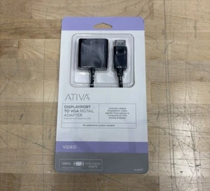 Ativa 196-997 DisplayPort to VGA Active Pigtail Adapter for Laptop/Computer NEW - Picture 1 of 6