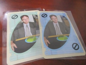 DWIGHT SCHRUTE THE OFFICE UNO PLAYING CARD LOT (2) RAINN WILSON #3 - Picture 1 of 1