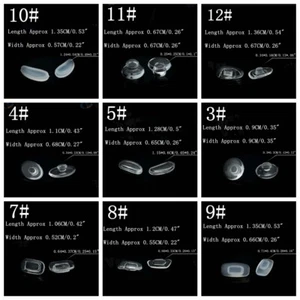 Replacement Silicone Nose Pads for Eye Glasses Sunglasses Push On 25 Pairs Embed - Picture 1 of 13