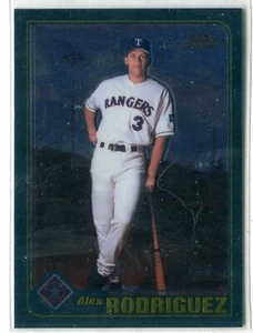 Tarjeta base 2001 Topps cromada Alex Rodríguez #587 Texas Rangers - Imagen 1 de 1