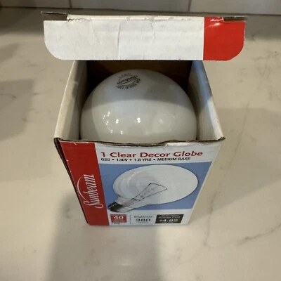 Lâmpada Sunbeam G25 1 globo fosco 40 watts 380 lúmens 130 volts. Base média - Imagem 1 de 3