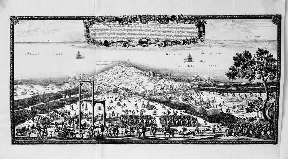 Antique map, Dahlbergh/Pufendorf, ..exltruciti oppidi et munimenti Fredericiudde - Image 1 of 1