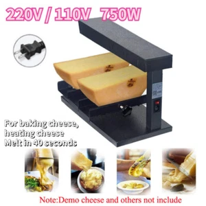 220V 750W Raclette Cheese Melter Electric Half Wheel Dry Hot Warming Table Grill - Picture 1 of 11