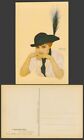 Raphael Kirchner Old Postcard L'implaquable Siska Feather Hat Glamour Lady Woman