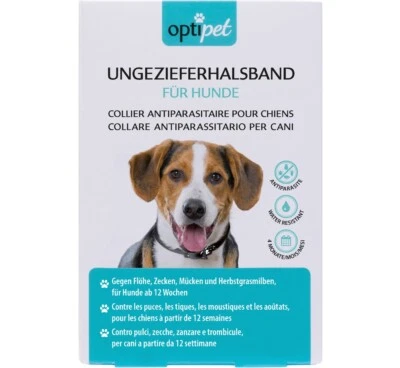 Optipet 1x Flohhalsband für Hunde gegen Flöhe Zeckenhalsband Milben Läuse - Bild 1 von 4