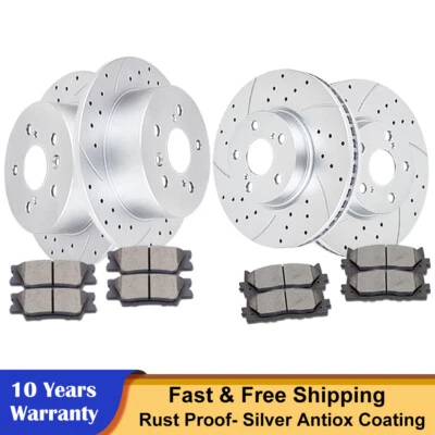 Rotores delanteros traseros pastillas de freno de cerámica frenos aptos para Toyota Camry Avalon Lexus ES350 Foto 1 de 4