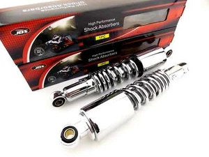 SUZUKI T500 300mm JBS CHROME REAR SHOCK ABSORBERS EYE TO EYE - Picture 1 of 4
