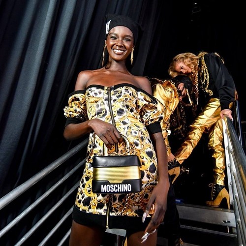 MOSCHINO per H&M abito in raso aderente corto taglia 8