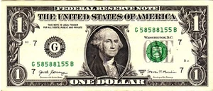 $1 2017A Fancy Serial G58588155B - Picture 1 of 1