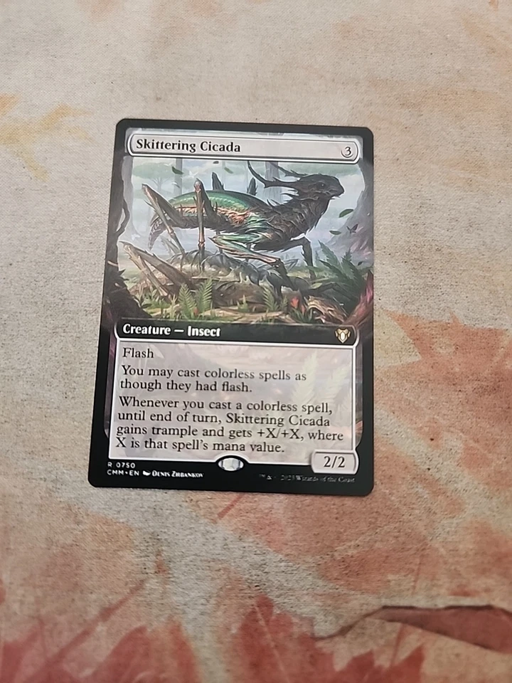 Skittering Cicada Extended Art Commander Masters MTG NM - Image 1 of 1