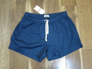 Pact Damen blau Kordelzug org. Freizeitshorts Baumwolle/Elasthan Taschen Gr. L Neu mit Etikett - Bild 1 von 10