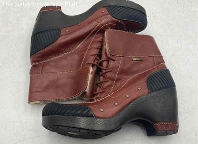 Jambu Mujer Países Bajos Cuero Marrón Tachonado Cordones Botines Talla 9.5M Foto 1 de 4