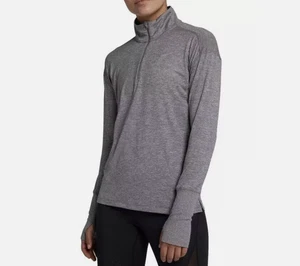 NUEVO Camiseta para correr Nike Dri-Fit Element media cremallera talla M manga larga gris - Imagen 1 de 4