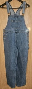 Cabela's Carpenters Bib Overalls Jean Denim 100% Cotton Women’s L - Picture 1 of 5