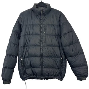 LL Bean Ultralight 850 Goose Down Jacket Puffer Mens M  Full Zip Pockets Black - Picture 1 of 9