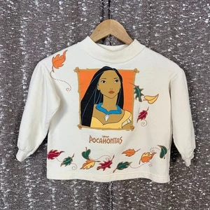 Sudadera De Colección Años 90 Pocahontas Cuello Redondo Disney Estampado Gráfico Juvenil Talla 7/8 - Imagen 1 de 10