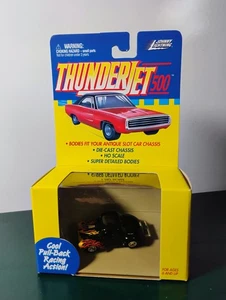 Johnny Lightning Thunderjet 500 Willys Gasser fiamme nere auto estraibile - Foto 1 di 5