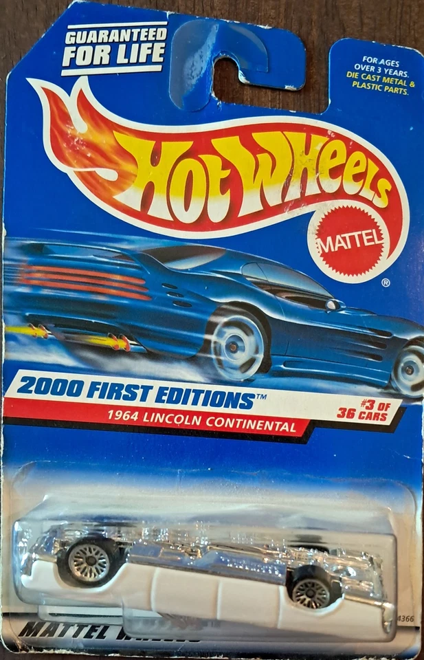 Hotwheels White 1964 Lincoln Continental  2000 First Editions ERROR!! - Image 1 of 1