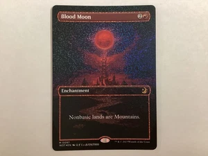 MTG Wilds Of Eldraine: ET BLOOD MOON Anime Borderless Confetti Foil LP (BIN) - Foto 1 di 2