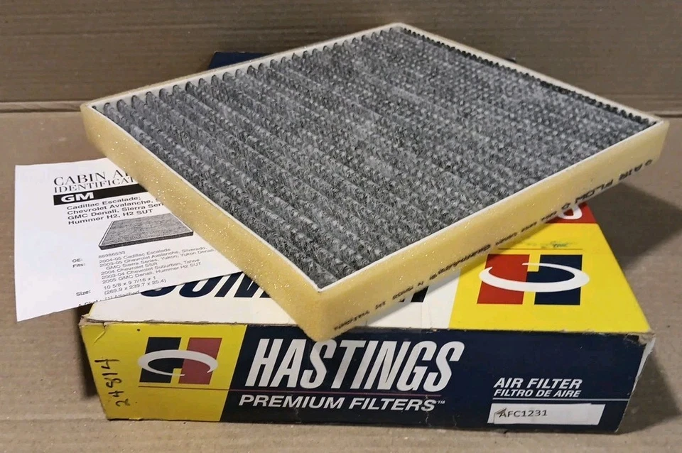 Filtro de aire de cabina Hastings Premium AFC1231 para camiones GM SUV CF10360 Foto 1 de 1