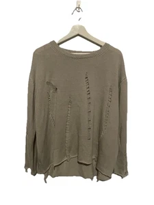 UMGEE Women's Grey Distressed Sweater Size M - Picture 1 of 5
