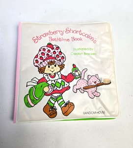 Libro vintage Strawberry Shortcake Bathtime 1984 casa aleatoria plástico acolchado - Imagen 1 de 10