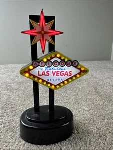Welcome To Fabulous Las Vegas Light Up Sign Tested and Working 6 inches - Picture 1 of 5