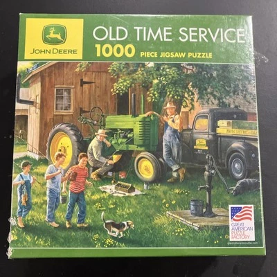 John Deere Puzzle Old Time Service 1000 Piece Jigsaw 19 1/4" X 26 5/8 #8623 New - Image 1 of 3