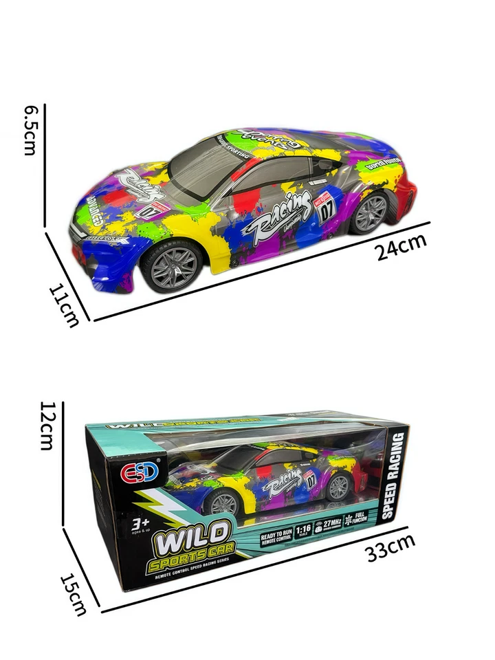 PADGETT BROS. 1:16 R/C Car w/ 4 Functions | Remote Control Racing Toy for Kids & Teens