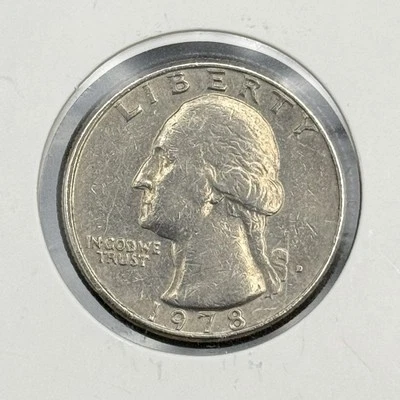 1978 D Washington Quarter 25 Cents Heraldic Eagle US Mint Coin Denver - Image 1 of 2