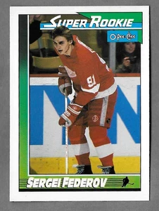 Sergei Federov 1991 O-Pee-Chee Rookie Card #8 RC - Bild 1 von 2