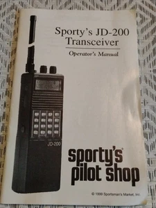 Sportys JD-200 Hand Held Air Band Transceiver Radio Operator Manual - Picture 1 of 1