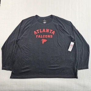 Camiseta de fútbol para hombre Fanatics Atlanta Falcons 5XL manga larga gris pizarra NUEVA - Imagen 1 de 15