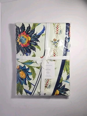 Mantel Williams-Sonoma Iznik Patrón Diseño Floral 70" Algodón Redondo ¡Raro! Foto 1 de 4