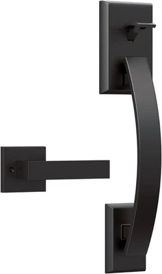 eufy Security Lever Handle - Easy Installation, Fits All - Matte Black - Image 1 of 4