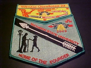 OA WENASA QUENHOTAN LODGE 23 2006 NOAC GRN/BRD TWO-PIECE SET MINT - Picture 1 of 1