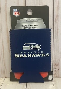 Seattle Seahawks NFL Football Navy Blue Insulated Beer Pop Can Holder Cover NEW - Picture 1 of 2