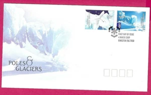 AUSTRALIA ANTARCTIC 2009 FDC - POLES & GLACIERS - Shs KINGSTON - Picture 1 of 2