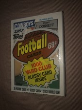 1987 Topps 28 Card Cello Pack Tony Dorsett Front Showing Back Anthony Carter