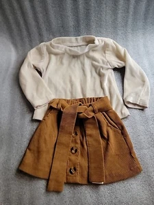 3 Piece 18 Month Girl Outfit Skirt, Belt & Top - Picture 1 of 6